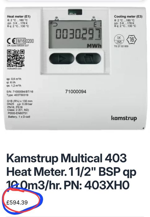 Contor caldura energie termica Kamstrup Multical 302 ultrasonic
