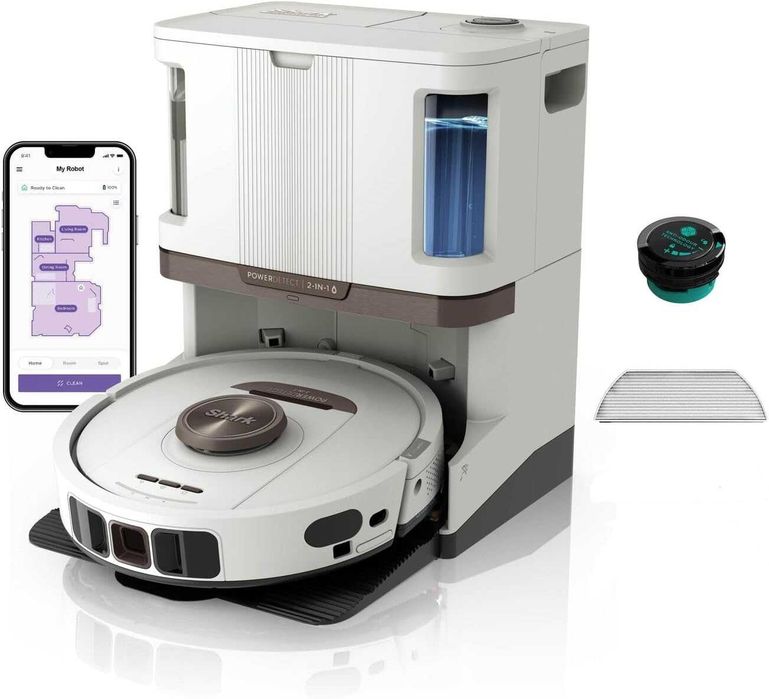 Прахосмукачка робот Shark PowerDetect NeverTouch Pro 2IN1 (AV2800ZEEUWH) Бял