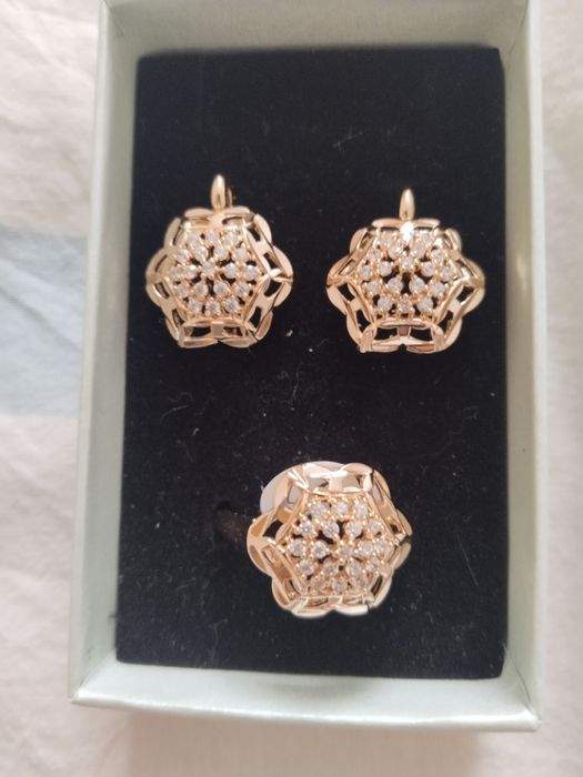 Набор серьги и кольцо