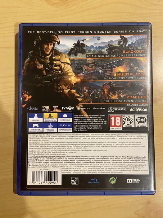 Игра За PS4 Call Of Duty Black Ops 4