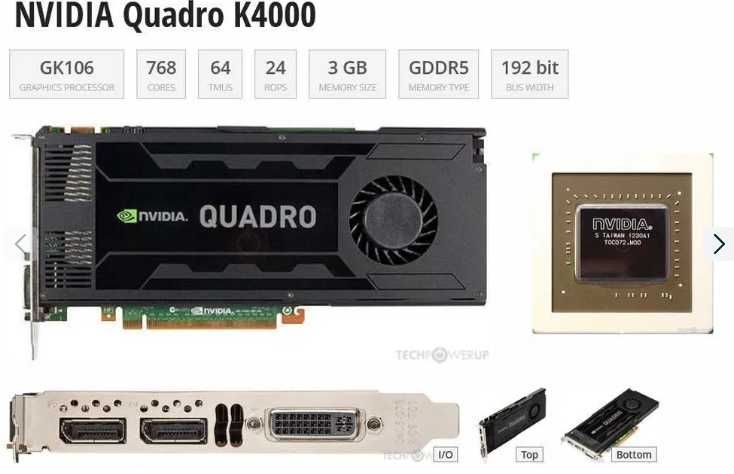 NVIDIA Quadro K4000  3GB GDDR5 192bit
