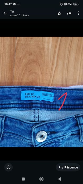 Pantaloni blugi  bărbați stare buna folosit un an   preț 30 lei  1 buc