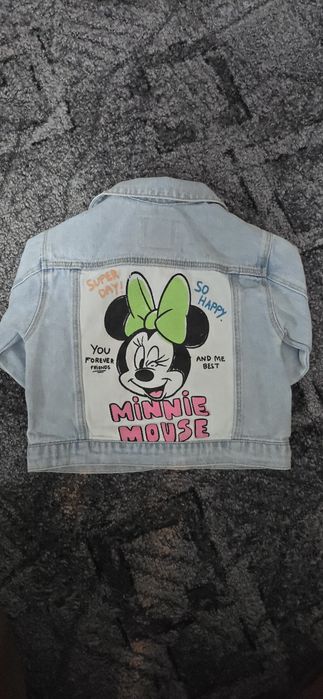 Geacă denim ZARA x Disney Minnie Mouse – 18-24 luni / 92 cm – adorabil