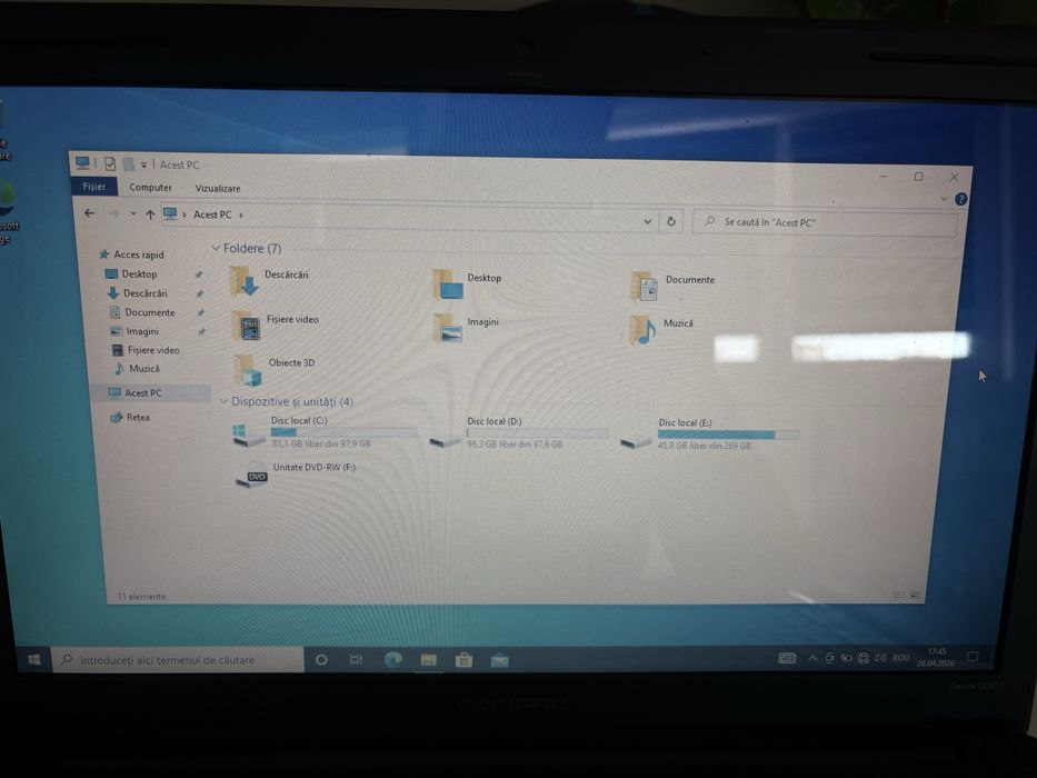Laptop HP Compaq Presario CQ61 – ideal pentru office / task-uri de bază / piese