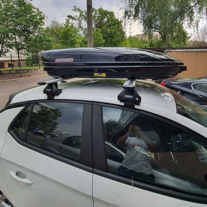 Автобокс Багажник Menabo Mania 400L черен гланц 165см/79см/37см