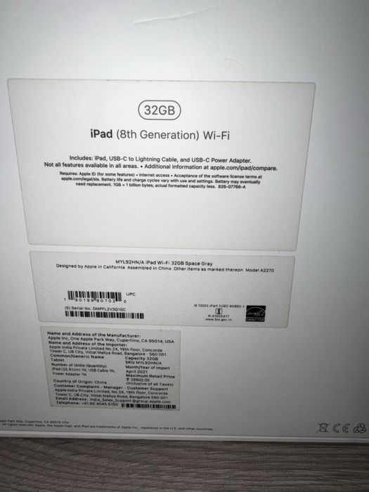 Ipad 8 generation Wi-fi