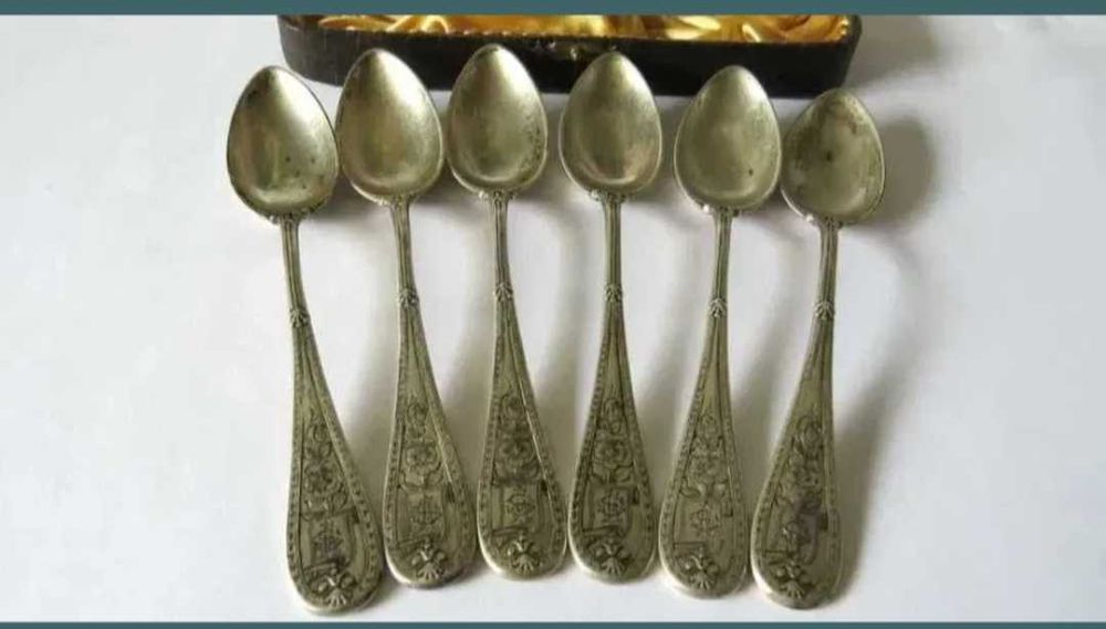 Set lingurite argint masiv romanesti