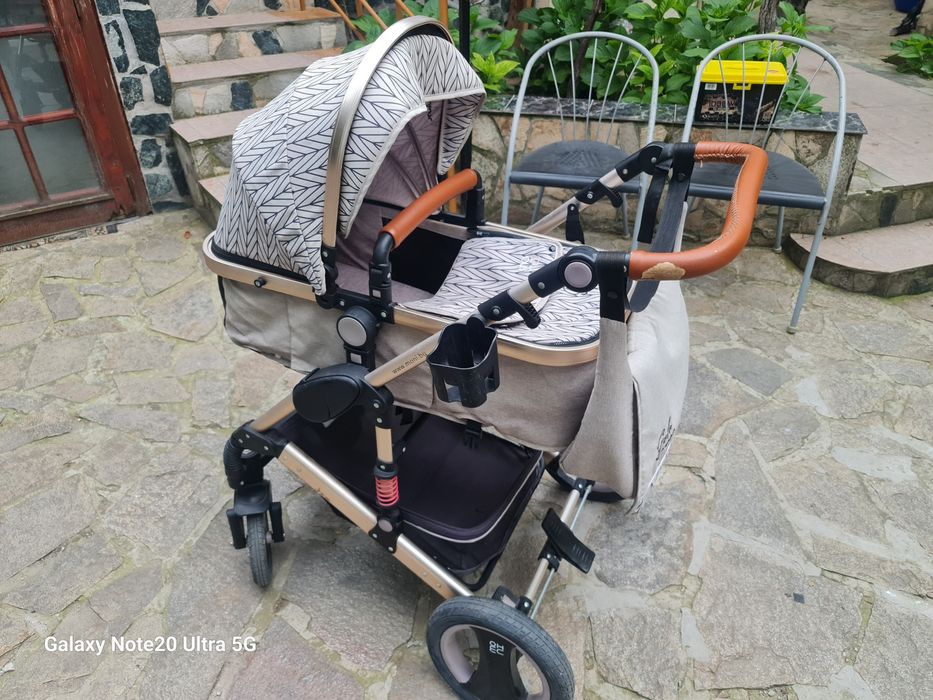 МОНИ Комбинирана количка 3 в 1 GALA Premium BARLEY