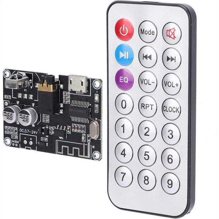 Modul Bluetooth XY-WRBT BLE 5.0 cu Telecomandă – Decoder Audio Stereo 3.7V–24V pentru Boxe DIY & Amplificatoare