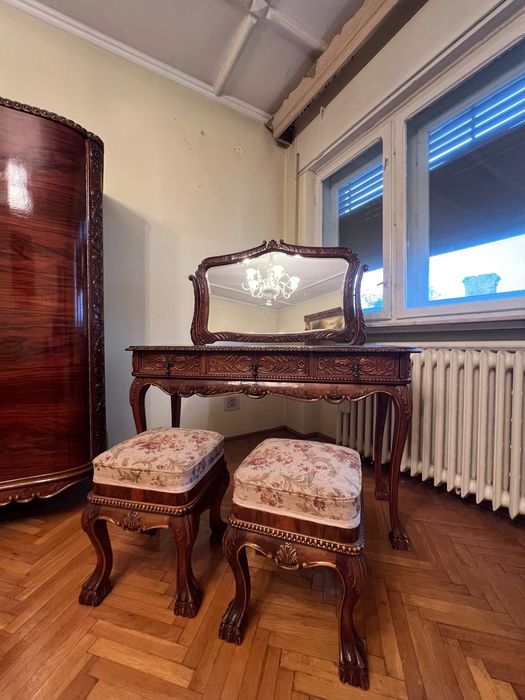 Set mobilier de arta, sculptat - lemn fag / nuc_Craiova