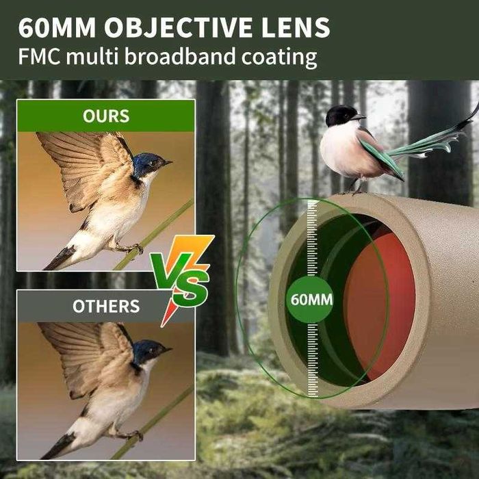 Бежов 25-75×60 зрителен телескоп Zoom TelescopeМощен водоустойчивBAK4