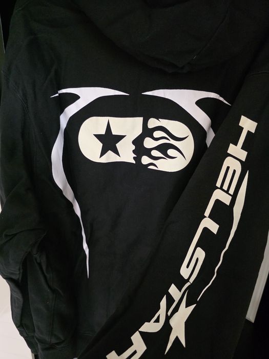Hellstar черен hoodie — L / oversized