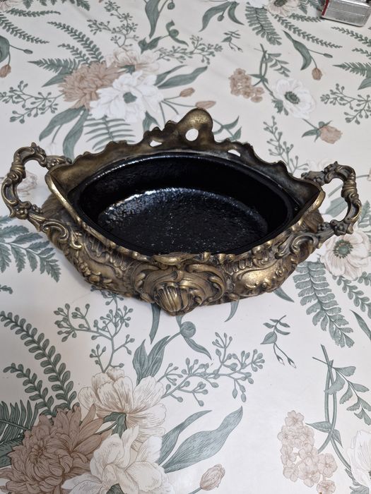 Jardinieră alamă (bronz masiv) Art Nouveau (1900)
