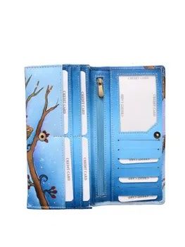 Ръчно рисуван кожен портфейл NIARVI