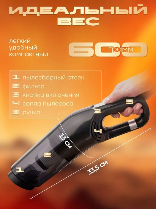Портативный пылесос для авто
