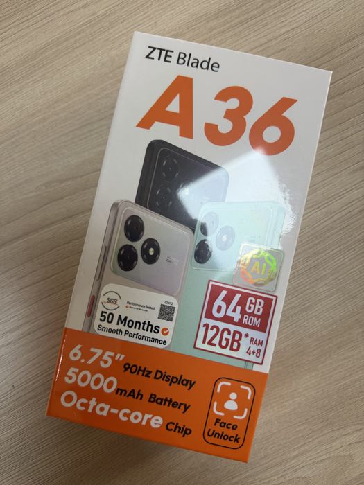 Смартфон ZTE Blade A36 64GB Black