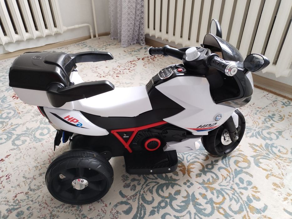 Детский электромотоцикл-трицикл HP2, Белый