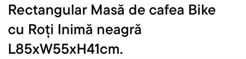 Masa de cafea rustica,deja montata