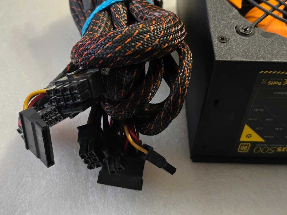 Sursa PC nJoy Ayrus 500W, Eficiență 80 Plus, 1x Alimentare PCI-E 6+2 Pin, 120mm