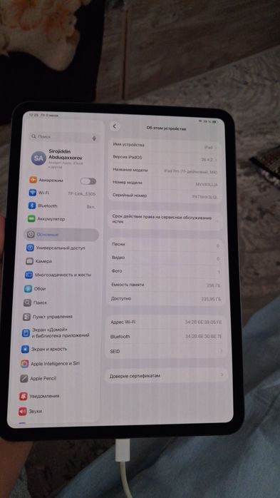 Ipad pro 11 m4 LLA 256 tali