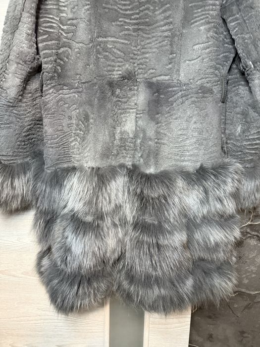 Шуба из кролика и песца