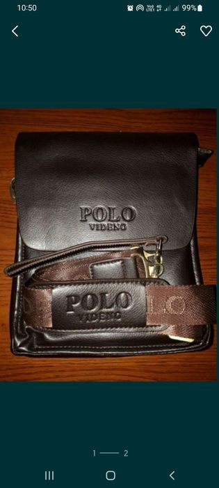 Сумка через плечо, 100% кожа.