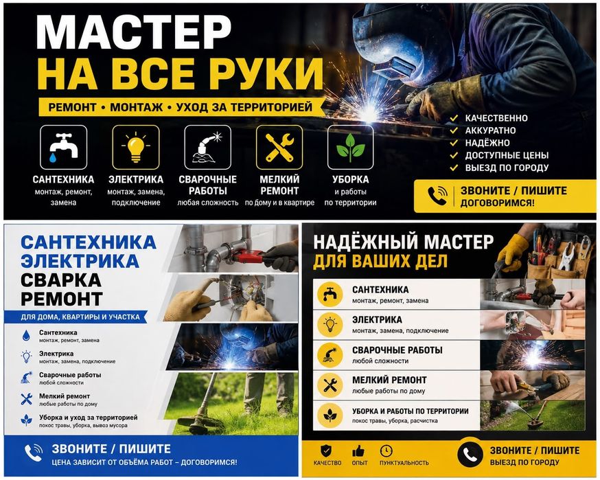 Мелкосрочныи ремонт дома и в квартире