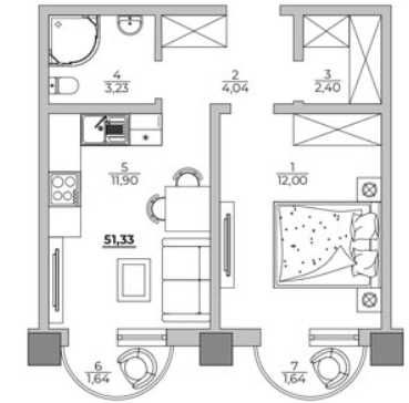 Продава се Двустаен апартамент в к.к. Св.Св. Константин и Елена - 52 кв.м за 1410 €/кв.м - Снимка #1