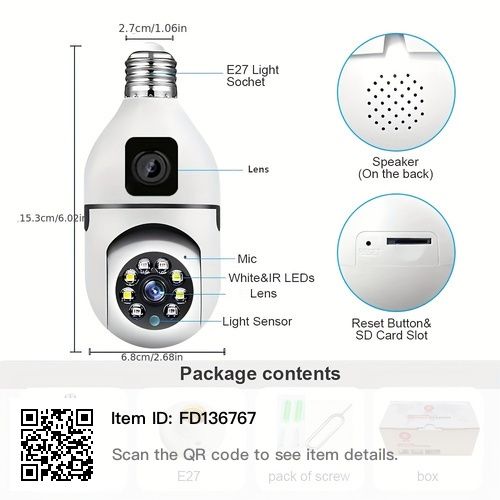 Wifi camera, камера наблюдения с 64гб флеш картой.