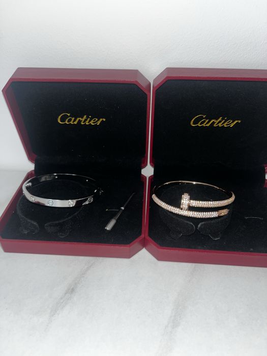 Brățară cartier argint și rose gold