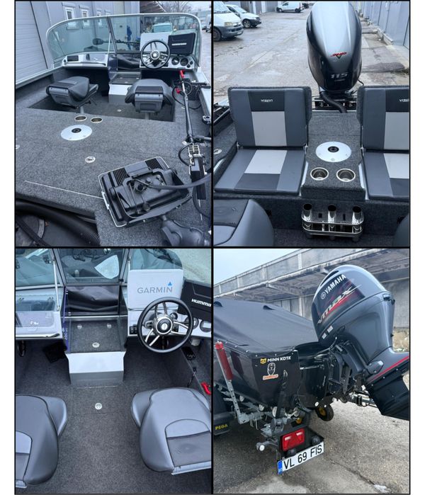 Barca Vizion 470 cu Motor Yamaha V-Max 115 pescuit si agrement