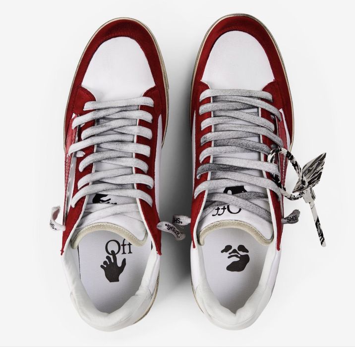 Sneakers Off White 5.0 low, vintage red/white, masura 41, barbati