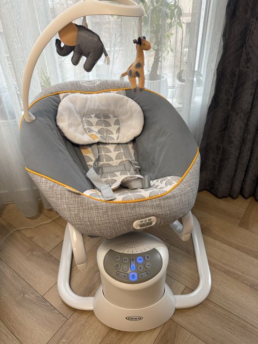 Люлка Graco - All Ways Soother, сиво-бяла