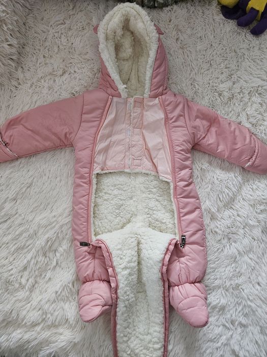 Combinezon fas, captusit cu blanita, Dusty Pink