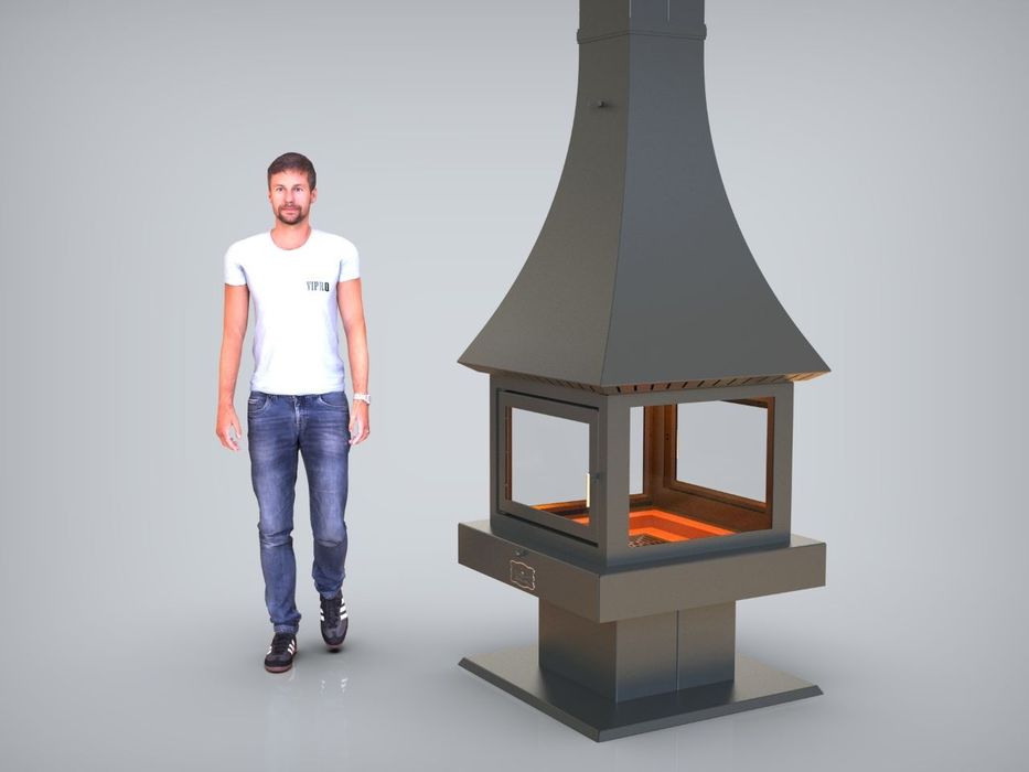 Камин островной PRO-950"4D",отопление,печь,обогрев