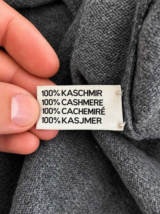 Cardigan D.L.C. Donna Lane Company damă din cașmir, gri antracit, cu nasturi, Mărimea L