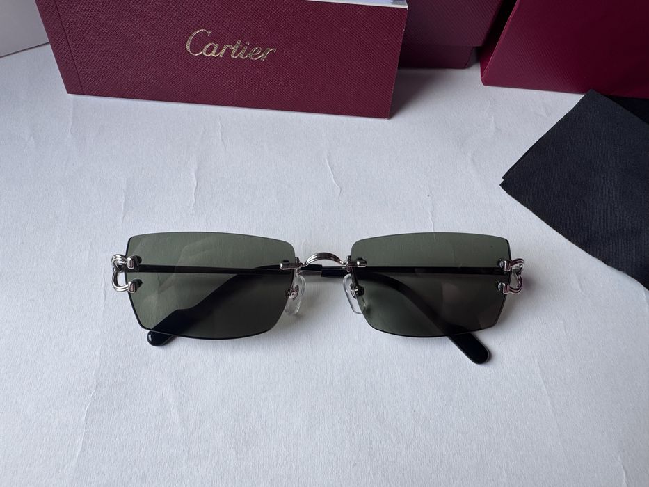Ochelari de soare Cartier Rectangle-Rimless CT0550S 56-18 140, Noi