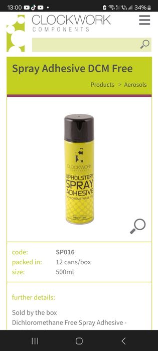 Vând adeziv spray pentru lipit bureti