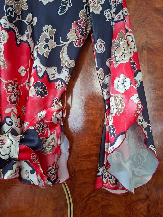 Bluza satinata stil asiatic