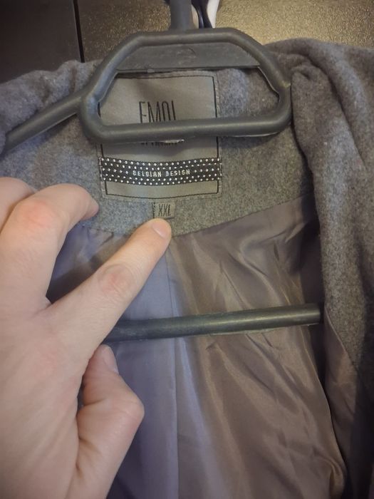 Palton gri cu cordon