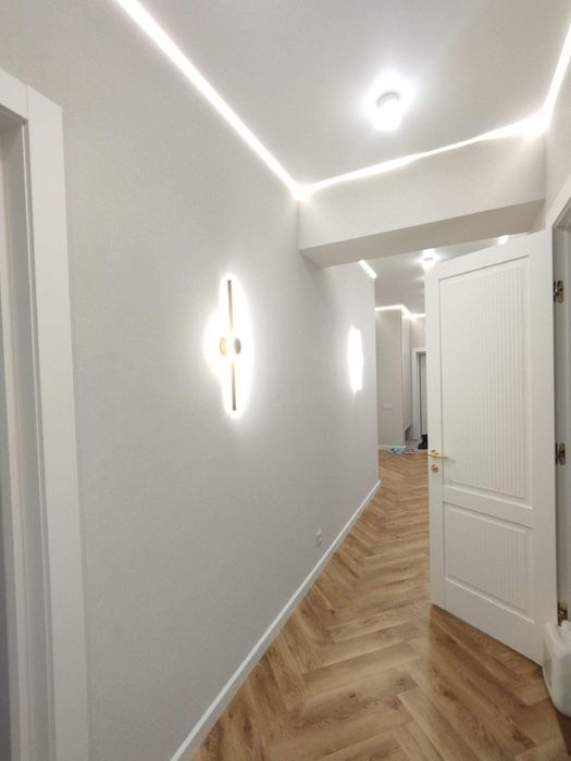 Поклейка Обои, галтели,