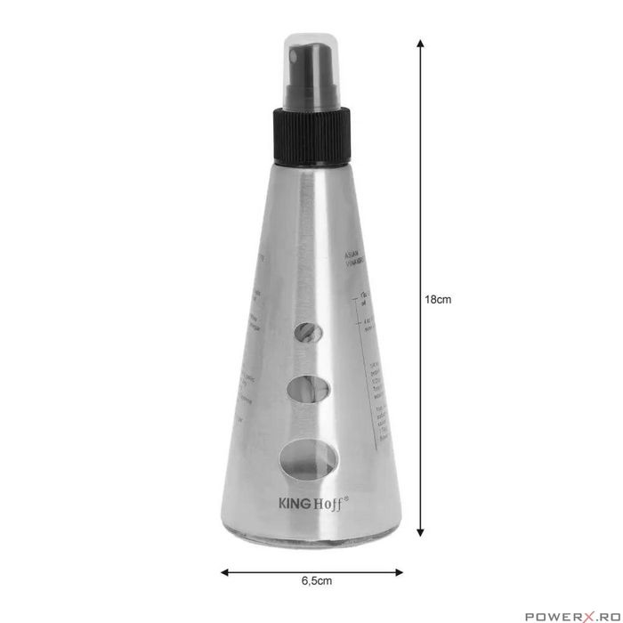 Pulverizator pentru ulei si otet, inox,150ml, Kinghoff