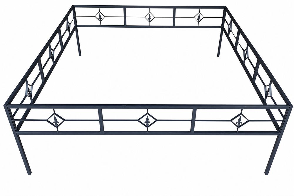 Gărduț funerar metalic 210x210 cm – demontabil