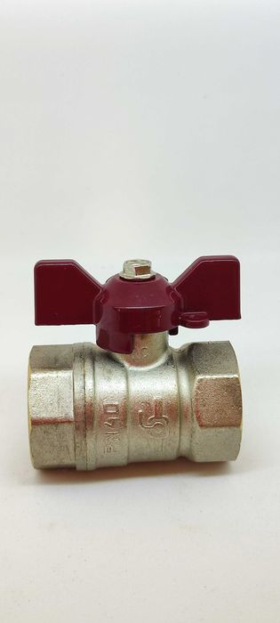 Кран шаровый латунный DN20 (3/4) PN40 Temper В-В-Бабочка (Россия)