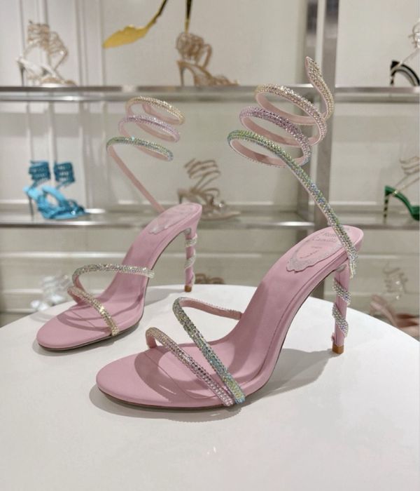 Sandale Rene caovilla piele naturala pe stoc