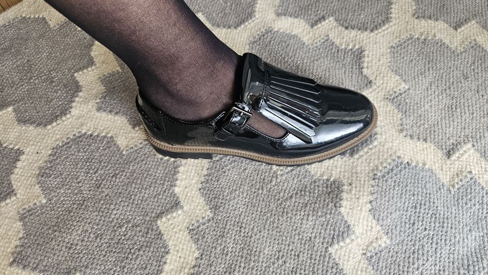 Pantofi piele ecologica, lac 36