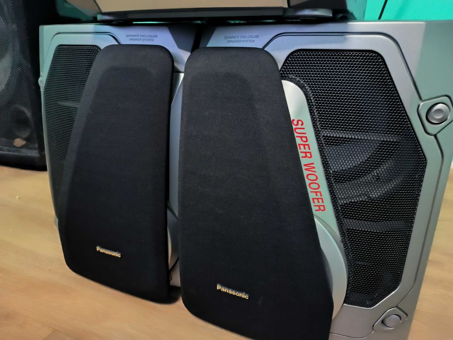 МОЩНА Panasonic аудио система – 5 CD, бас, дистанционно | ПЕРФЕКТНА