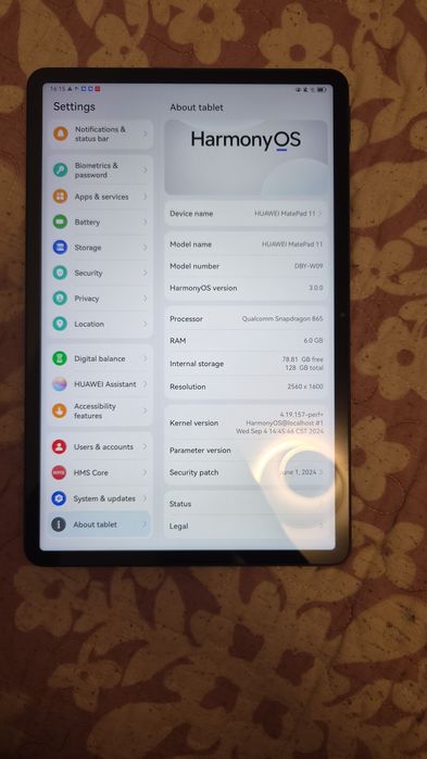 Huawei MatePad 11 (6GB RAM / 128GB) – stare foarte bună