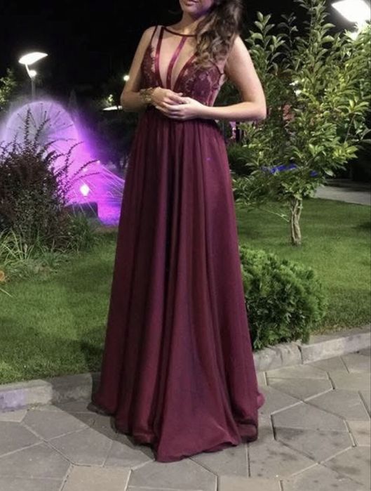 Rochie  Ana Radu de seara, eveniment, eleganta, grena