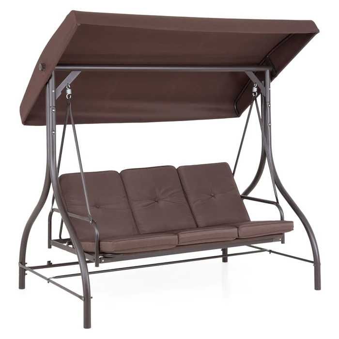 Leagan/Balansoar pentru gradina/terasa 3 locuri cu funcție de pat Maro